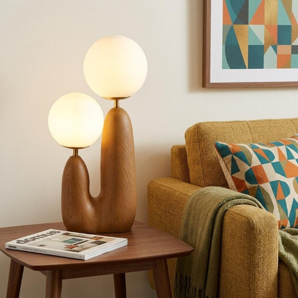 18 Inch Clear Novelty Accent Table Lamp for Bedroom Living Room Decor Statement