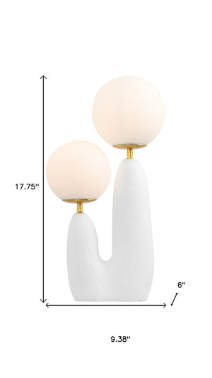 18 Inch Clear Novelty Accent Table Lamp for Bedside Living Room Decorative Lighting