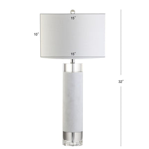 HomeRoots 24" Gold Novelty Table Lamp - Elegant LED Drum Shade with Crystal Accents for Any Room Decor 716055