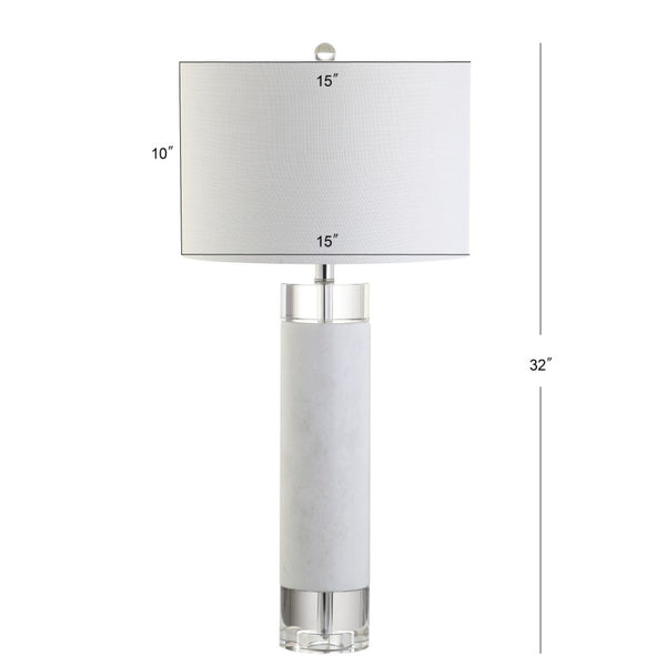 HomeRoots 24" Gold Novelty Table Lamp - Elegant LED Drum Shade with Crystal Accents for Any Room Decor 716055
