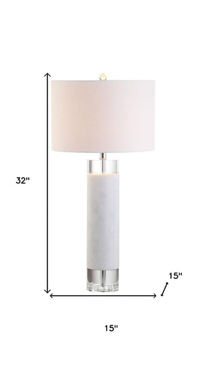 HomeRoots 24" Gold Novelty Table Lamp - Elegant LED Drum Shade with Crystal Accents for Any Room Decor 716055