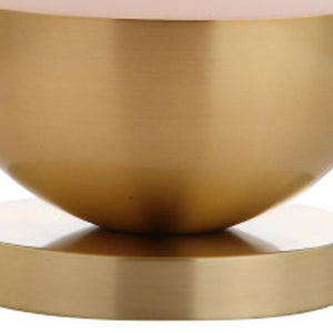 HomeRoots 29" Gold Novelty Table Lamp - Elegant LED Illumination with White Shade for Modern Home Décor 716058