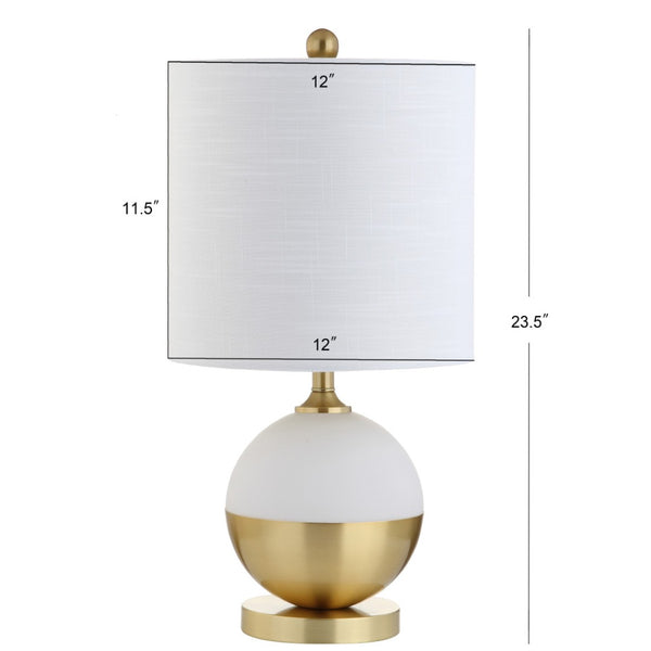 HomeRoots 29" Gold Novelty Table Lamp - Elegant LED Illumination with White Shade for Modern Home Décor 716058