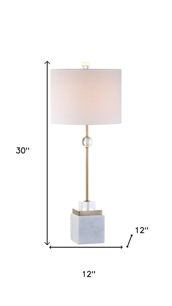 Set of Two Table Lamps with Fabric Drum Shades for Modern Living Rooms and Bedrooms