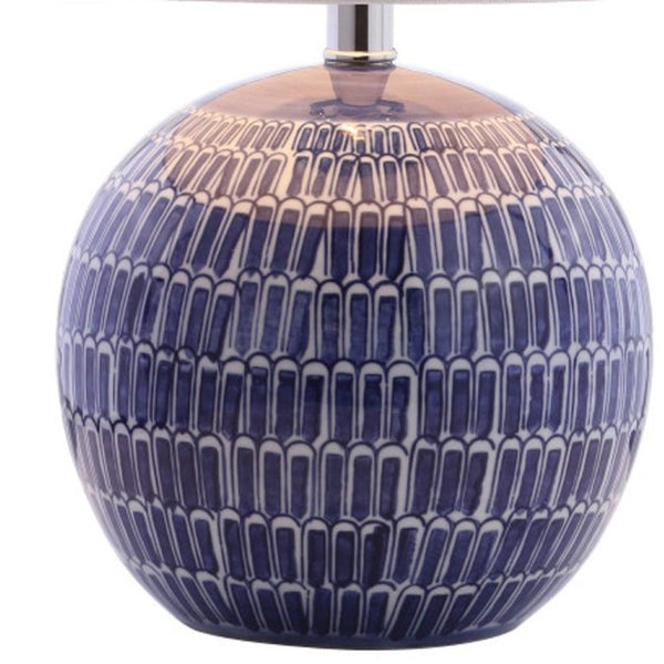 21 Inch Clear Accent Table Lamp with Drum Shade for Modern Living Room Decor