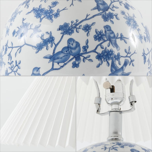 HomeRoots 20" Clear Table Lamp LED - Cottage-Inspired Design with White Linen Cone Shade for Warm Ambiance 716088