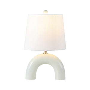 HomeRoots Set of Two Arched Geometric Table Lamps with Empire Shades for Modern Living 716094