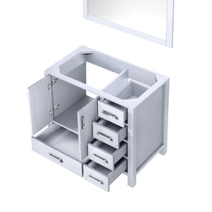 English Elm White Bath Vanity With 34 In. Mirror, 36 In. W X 22 In. D, Elegant Design & Ample Storage Solutions B2731S00506-GIGA