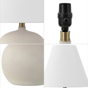 Set of Two Clear Glass Accent Table Lamps with Tapered Cone Shades for Living Rooms