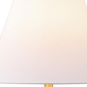 Set of Two Cream Cone Shade Table Lamps for Elegant Bedroom or Living Room Decor