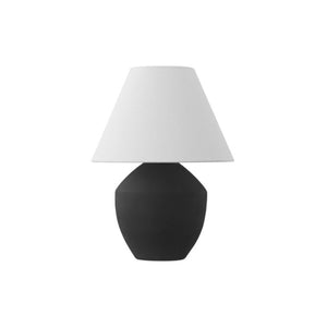 Set of Two Glass Table Lamps with Empire Shades for Living Room or Bedroom Decor