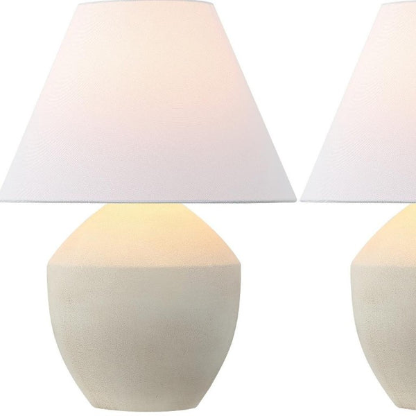Set of Two Urn Table Lamps with Empire Shades for Classic and Elegant Bedroom Lighting Decor