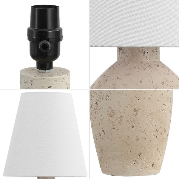 Set of Two Urn Table Lamps with Empire Shades for Elegant Bedroom and Living Room Lighting