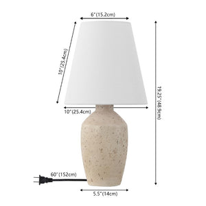 Set of Two Urn Table Lamps with Empire Shades for Elegant Bedroom and Living Room Lighting
