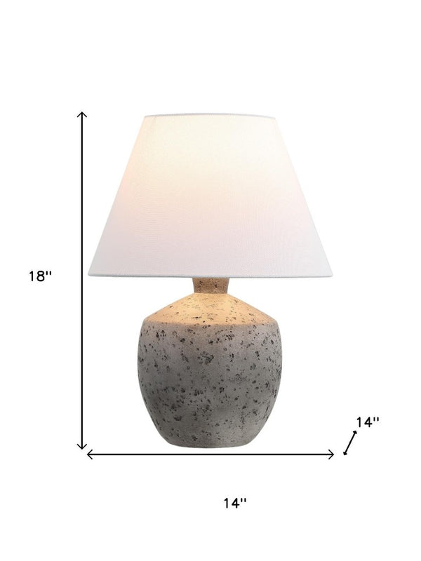 Set of Two Gray Empire Shade Bedside Table Lamps for Bedroom Nightstand Decor