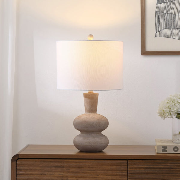HomeRoots 24" Modern LED Table Lamp with Brass Globe Shade and White Marble Base for Chic Home Decor 716119