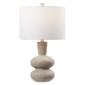 HomeRoots 24" Modern LED Table Lamp with Brass Globe Shade and White Marble Base for Chic Home Decor 716119