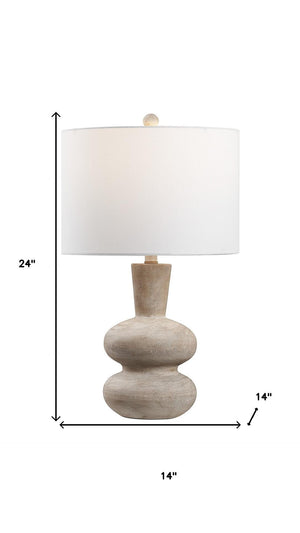 HomeRoots 24" Modern LED Table Lamp with Brass Globe Shade and White Marble Base for Chic Home Decor 716119