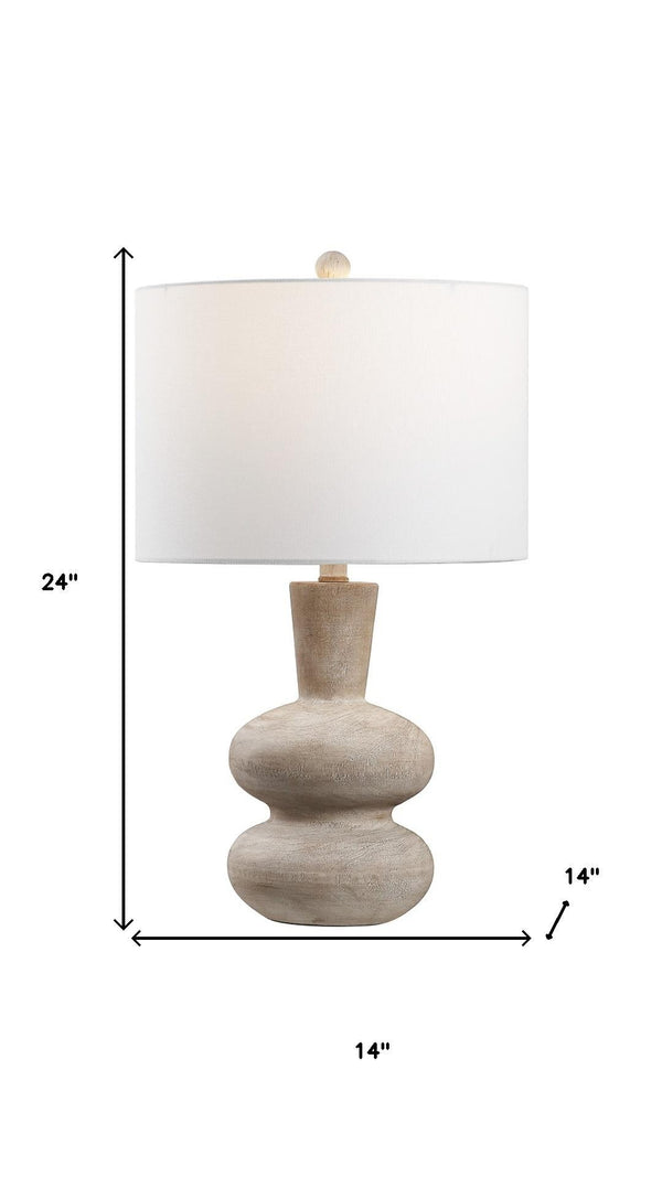 HomeRoots 24" Modern LED Table Lamp with Brass Globe Shade and White Marble Base for Chic Home Decor 716119
