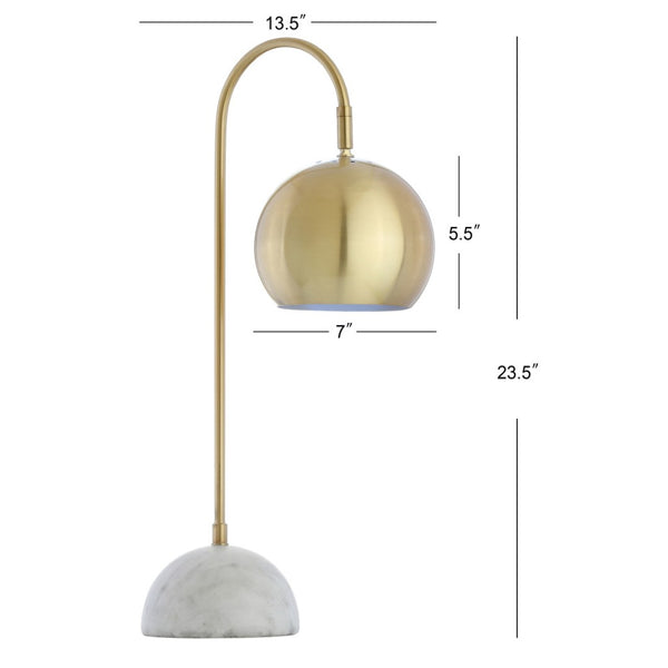 HomeRoots 26" Gold Table Lamp with Brass Drum Shade - Modern LED Lighting for Stylish Home Decor & Ambiance 716120