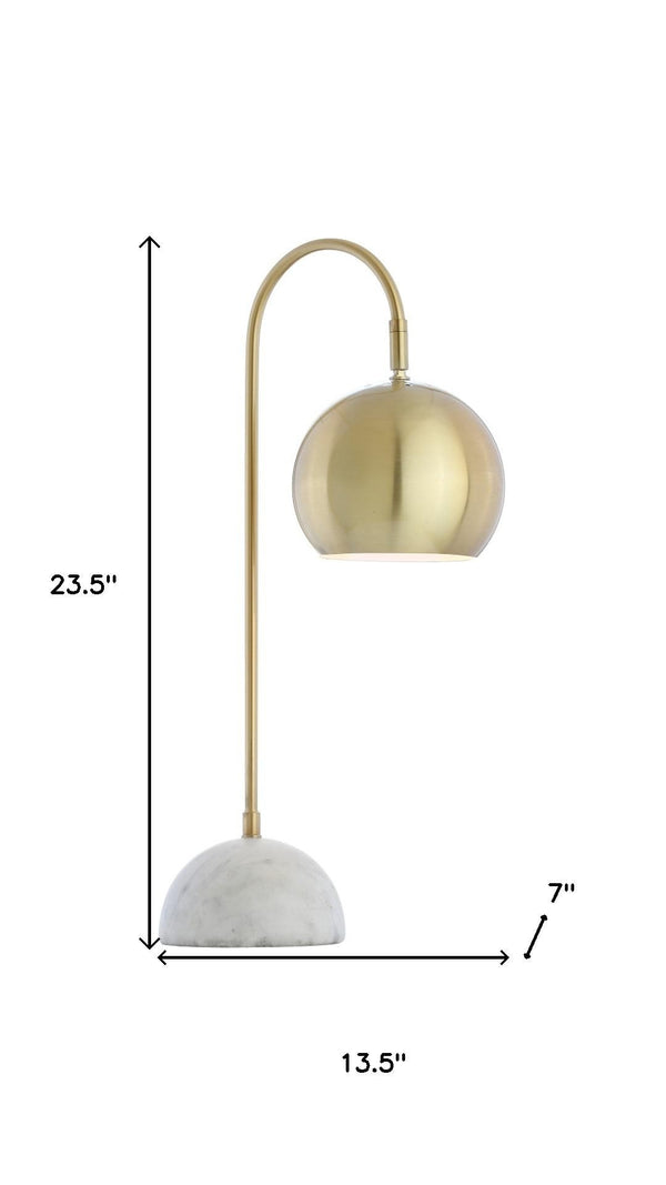 HomeRoots 26" Gold Table Lamp with Brass Drum Shade - Modern LED Lighting for Stylish Home Decor & Ambiance 716120