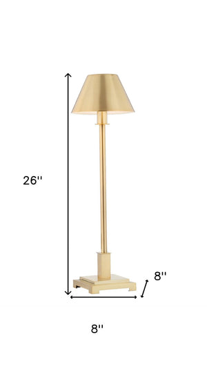 HomeRoots 23" Gold Novelty Table Lamp - Chic LED Globe Shade for Modern Ambiance in Living Room or Office 716121