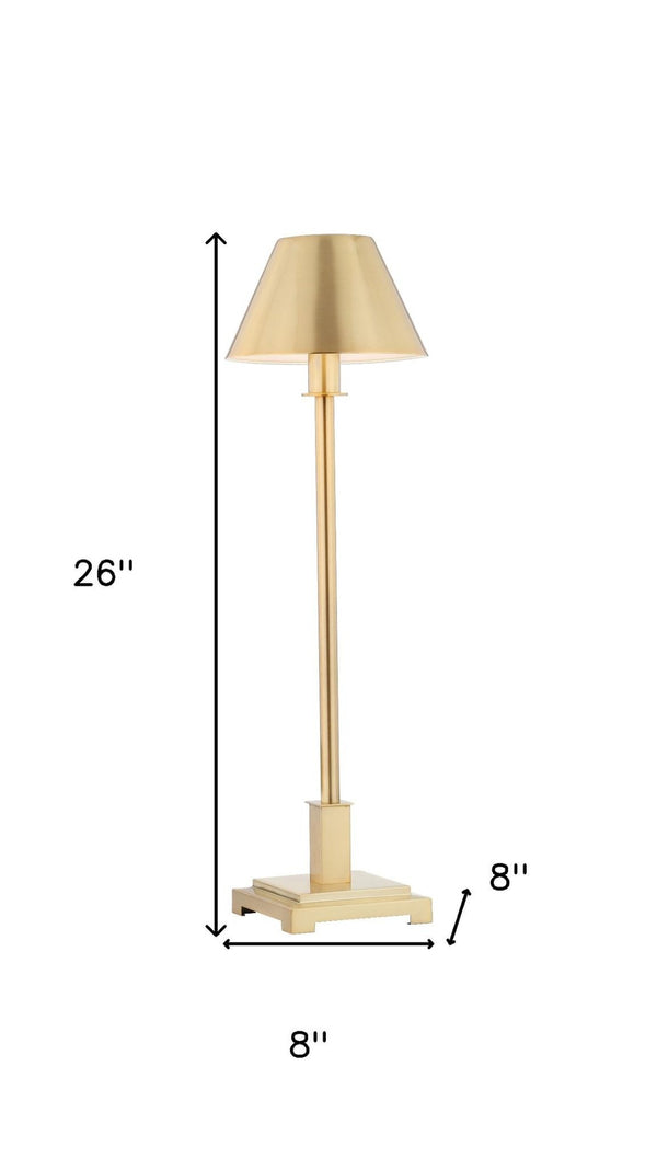 HomeRoots 23" Gold Novelty Table Lamp - Chic LED Globe Shade for Modern Ambiance in Living Room or Office 716121