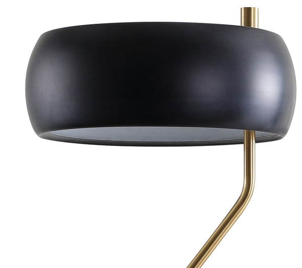 HomeRoots 18" Black Table Lamp LED - Sleek Contemporary Design with Gold Accent, Perfect for Any Room Decor 716122