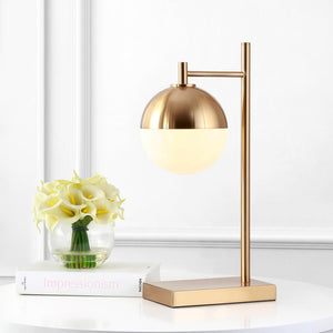 HomeRoots 20" Copper Novelty Table Lamp LED - Elegant Globe Shade for Stylish Home Lighting & Décor 716125