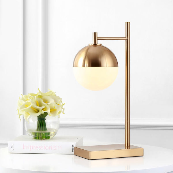 HomeRoots 20" Copper Novelty Table Lamp LED - Elegant Globe Shade for Stylish Home Lighting & Décor 716125