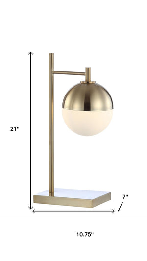 HomeRoots 20" Copper Novelty Table Lamp LED - Elegant Globe Shade for Stylish Home Lighting & Décor 716125