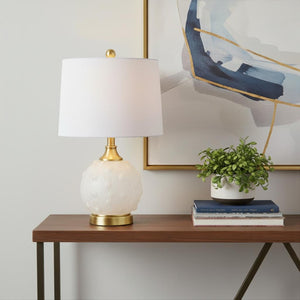 HomeRoots 26" Gold Novelty Table Lamp – Elegant Globe Shade for Modern Ambiance in Living Rooms & Offices 716130