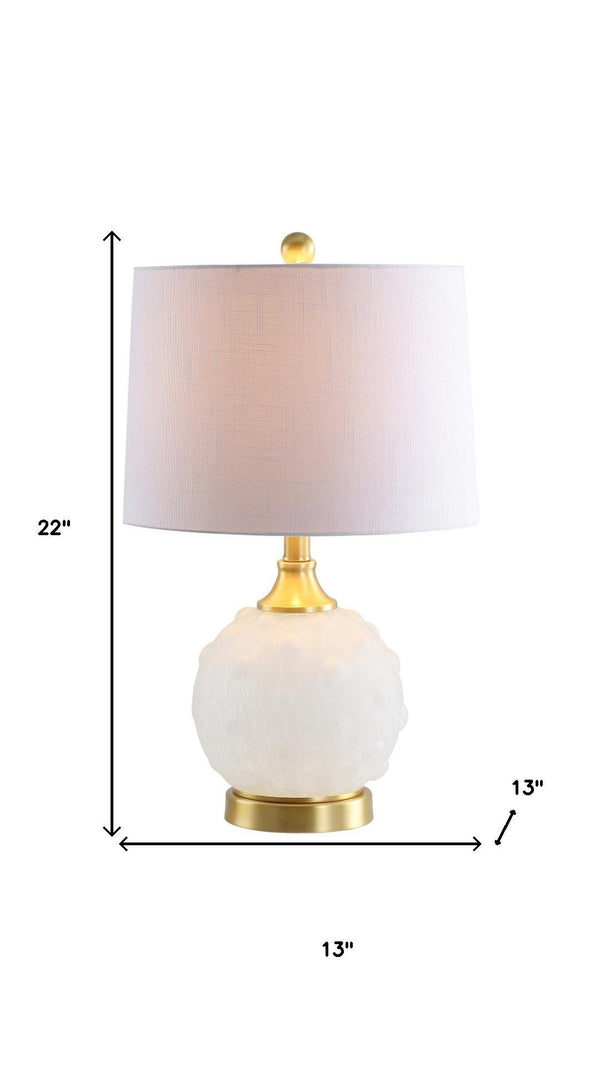HomeRoots 26" Gold Novelty Table Lamp – Elegant Globe Shade for Modern Ambiance in Living Rooms & Offices 716130