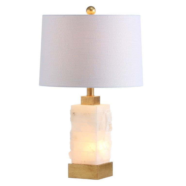 HomeRoots 23 Inch Gold Finish Table Lamp with Round Globe Shade for Glam Living Spaces 716129