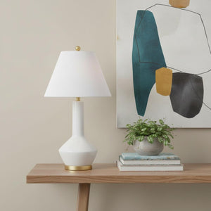 HomeRoots 27" Gold Table Lamp with Elegant Globe Shade - Modern LED Lighting for Living Room & Bedroom Decor 716135