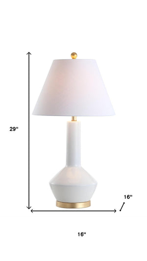 HomeRoots 27" Gold Table Lamp with Elegant Globe Shade - Modern LED Lighting for Living Room & Bedroom Decor 716135