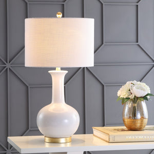 HomeRoots 27" Gold Table Lamp with Globe Shade - Modern LED Lighting for Home & Office, Elegant Design & Ambiance 716136