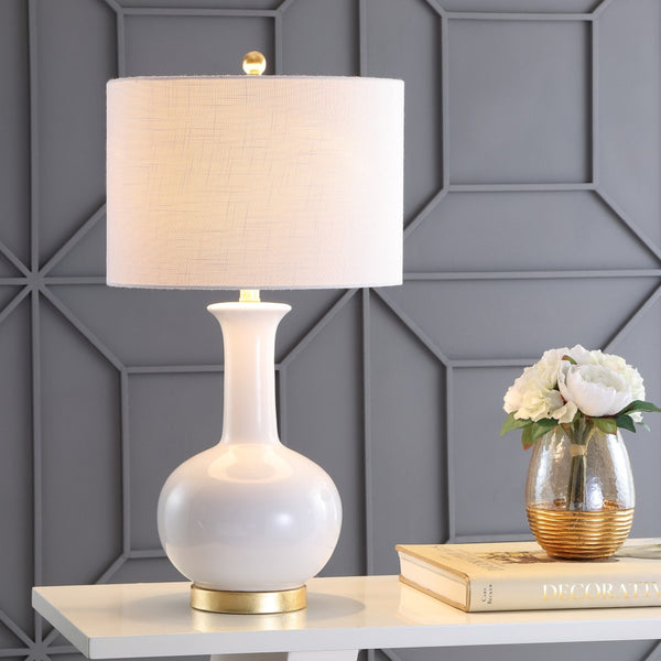 HomeRoots 27" Gold Table Lamp with Globe Shade - Modern LED Lighting for Home & Office, Elegant Design & Ambiance 716136
