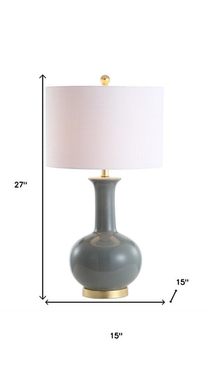 HomeRoots 22" Gold Table Lamp - LED-Compatible Globe Shade for Modern Elegance in Any Room Decor Style 716137