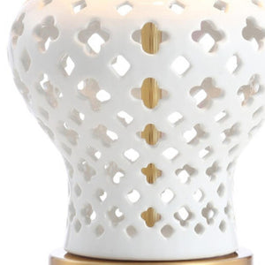 HomeRoots 30" Clear Crystal Table Lamp with Light Gray Linen Shade - Modern Glam Accent for Any Room 716140