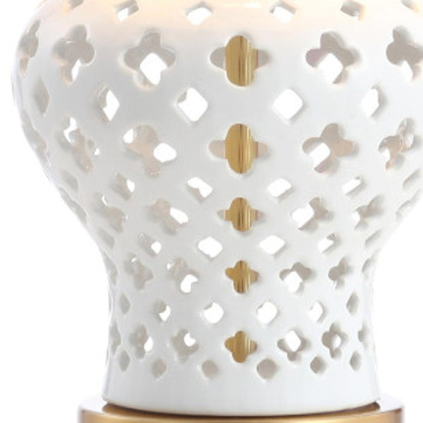 HomeRoots 30" Clear Crystal Table Lamp with Light Gray Linen Shade - Modern Glam Accent for Any Room 716140