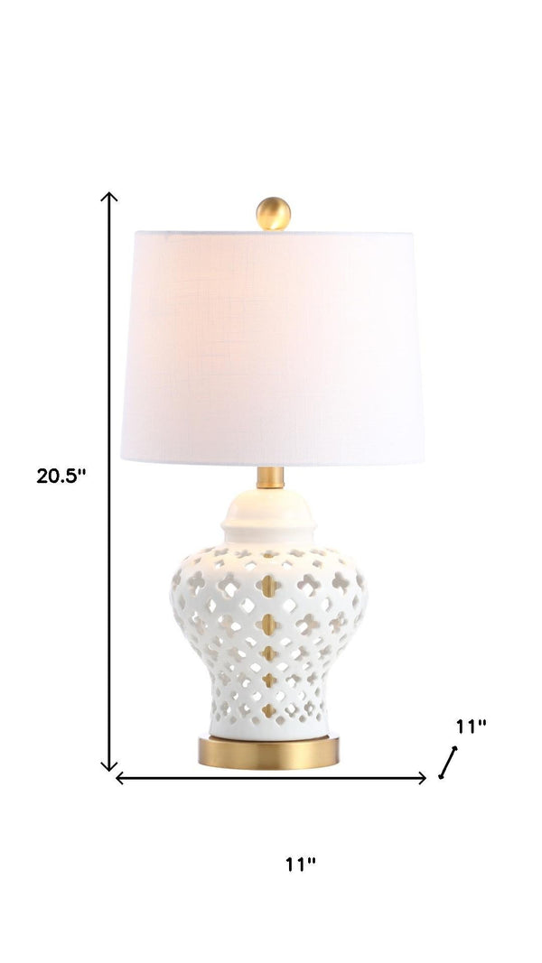 HomeRoots 30" Clear Crystal Table Lamp with Light Gray Linen Shade - Modern Glam Accent for Any Room 716140
