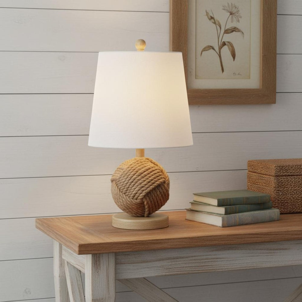 HomeRoots 27" Black Novelty Table Lamp - Stylish LED Light with Linen Shade for Cozy Home Ambiance & Decor 716147
