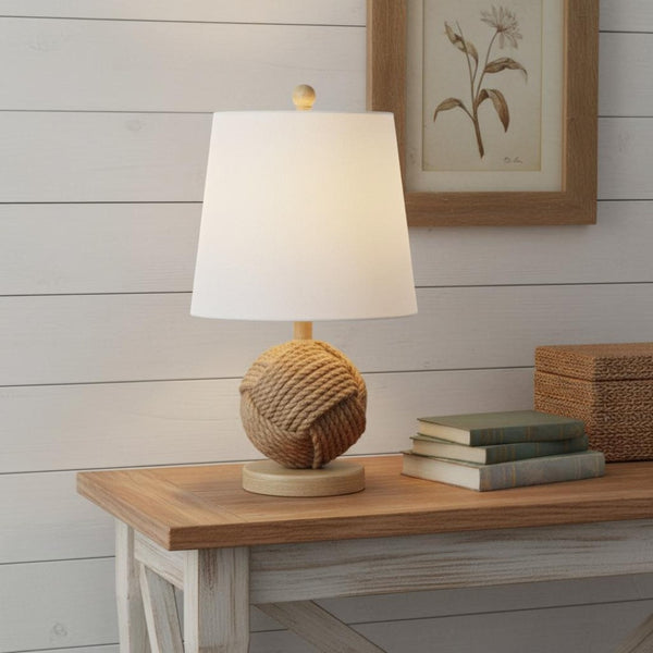 HomeRoots 27" Black Novelty Table Lamp - Stylish LED Light with Linen Shade for Cozy Home Ambiance & Decor 716147