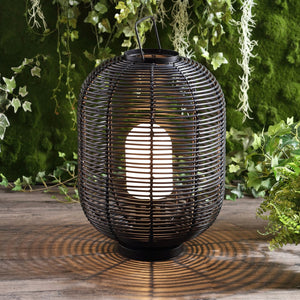 HomeRoots 22" Clear Round Table Lamp LED - Stylish Linen Drum Shade for Cozy Lighting in Any Room 716148