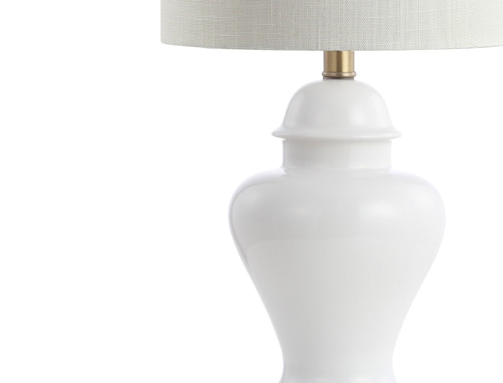 Set of Two Urn Table Lamps with Drum Shades for Elegant Glam Bedroom Lighting Decor