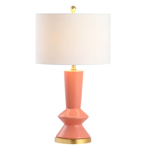HomeRoots 27" Gold Novelty Table Lamp - Elegant LED with White Linen Shade for Modern & Classic Decor Styles 716157