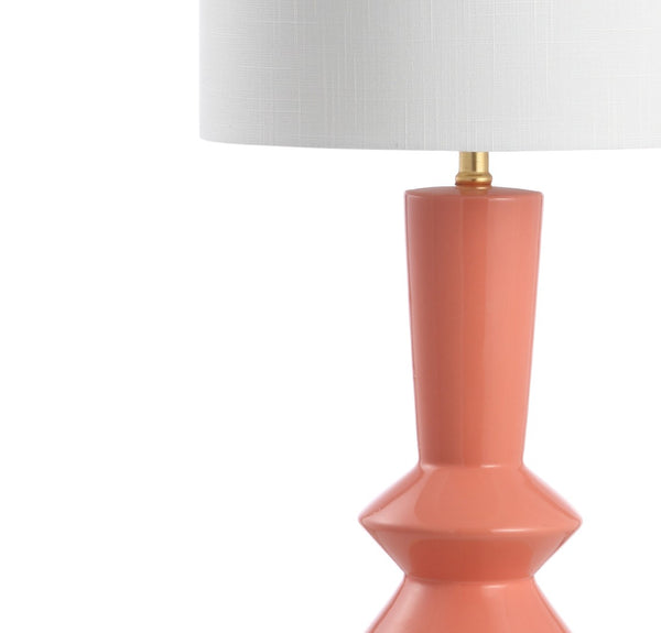 HomeRoots 27" Gold Novelty Table Lamp - Elegant LED with White Linen Shade for Modern & Classic Decor Styles 716157