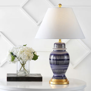 HomeRoots 22" Clear Urn Table Lamp - Elegant Empire Shade for Soft Ambient Light in Any Room Décor 716160