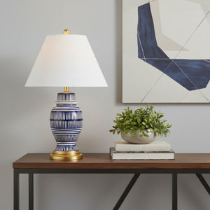 HomeRoots 22" Clear Urn Table Lamp - Elegant Empire Shade for Soft Ambient Light in Any Room Décor 716160